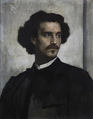 Tableau autoportrait Anselm Feuerbach impression d'art mural 60x90cm