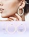 wowshow Acrylic Resin Hoop Earrings for Women Statement Fashion Geometric Octagon Earrings