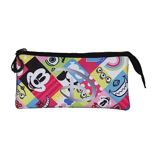KARACTERMANIA DISNEY 100 Ans - Collage - Trousse Triple '23x11x7cm', Multicolour - Image 3