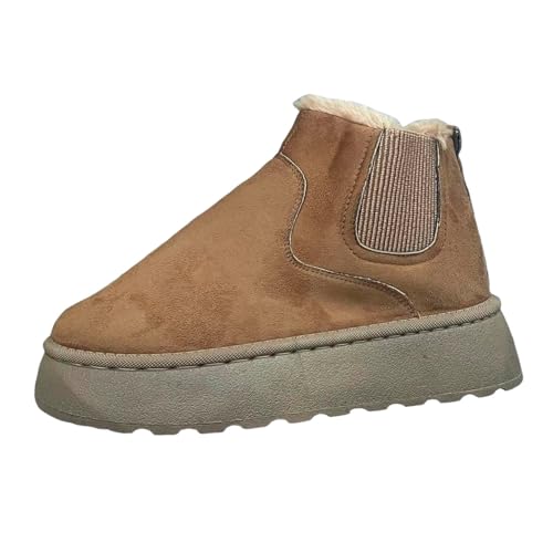 RYTEJFES Botines Mujer Invierno Vintage Talla Grande Original Botas De Nieve Outdoor Otoño Botas De Invierno Casual Rebajas Comodos Botas Nieve Elegantes Planas Botas