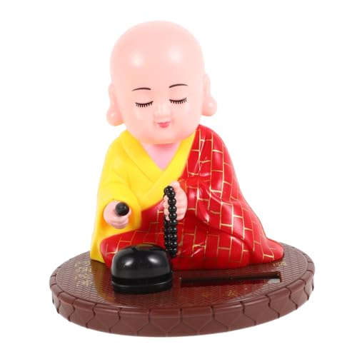 Yardwe Adorno cabezón para salpicadero Figuras del Tablero decoración del Tablero Coche de Juguete Solar sacudiendo la Cabeza de la muñeca estatuilla Solar el plastico