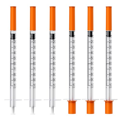U-100 Syringe with 31G 5/16" 8MM, 1cc/mL 31 Ga Syringes, 25Pcs Individual Wrapped
