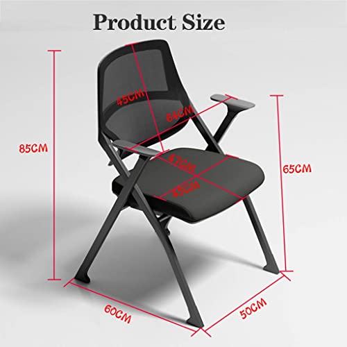 Fauteuil de conférence ergonomique gris avec tablette rabattable mobile - 3