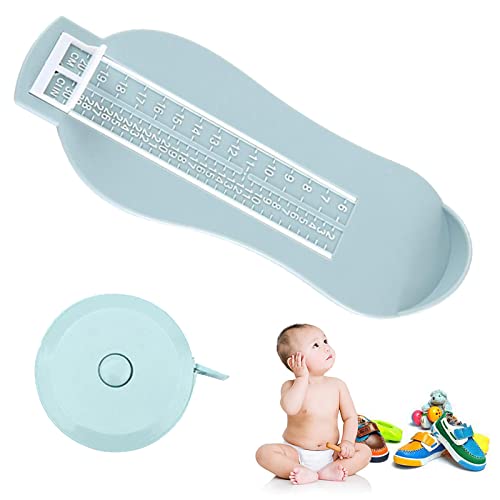 Pedimetre Enfants et Adultes,Pied Dispositif de Mesure,Pointure Chaussure Mesurer,Pédimètre Professionnel avec Barème,avec Ruban Mesurer 1.5m,pour Enfant ou Adulte Confirme la Taille et Pointure,Bleu Cover