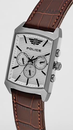 Image of Police Quartz Multifunction Brown DIAL Leather Strap Watch for Men-PLPEWJF2204802W