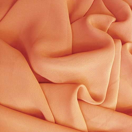 Luxurious Solid Sheer Chiffon Fabric - Premium Polyester Dress Material 58/60" Wide by the Yard