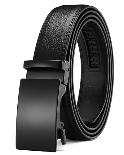 CHAOREN Ratchet Boys Belt 1 1/4 Kid Dress Belt with Click Buckle Adjustable Leather Belt for School Uniform and Formal Pants