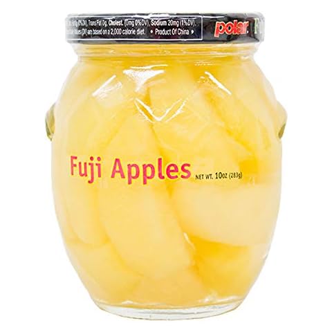 MW Polar Fuji Apple in Light Syrup, glass jar 10oz (Pack of 12) Cover