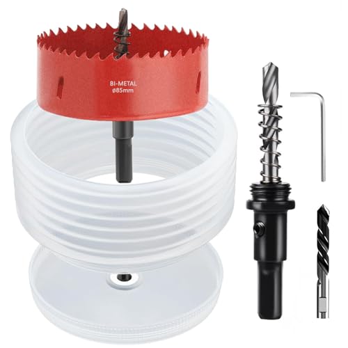 Scie-cloche 85 mm anti-poussière pour percer le plâtre et le bois proprement