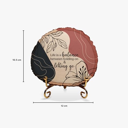 Image of MOTIVATIONAL GIFTS Balance Wooden Motivational Quotes Table Decorative Gifts Wood Showpiece For Office Table Living Room