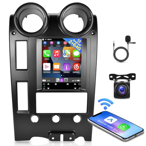 [2G+64G] Car Radio for Hummer H2 2002 2003 2004 2005 2006 2007-9.7 inch Android 13 Vertical Touch Screen Hummer H2 Stereo, Carplay/Android Auto/Hi-Fi Audio/1080P/SWC/Bluetooth