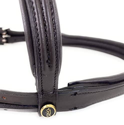 Bridon pour chevaux modèle Pisa filet muserolle rembourrée noir Cob