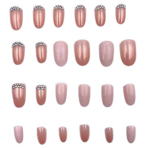 Preisvergleich Produktbild Künstliche Fingernägel, Strass, 24 Stück