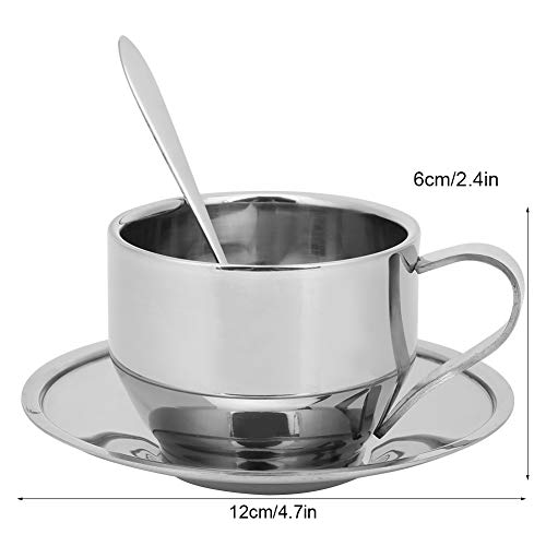 Koffiekopjes, Koffiekopjes Servies Koffiekopje Met Schotel Koffieset Roestvrijstalen Koffiekopjes Met Lepel Koffiekopjesset, voor Bar Eetkamer Kantoor Café - Image 7