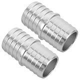 HIAKDOFT 2 Stück Teiliges Aluminium Kühlerschlauch Adapter Hitzebeständig Kompatibel Kühler Wärmetauscher Schlauchverbinder für Auto Reparatur und Kühlmittelleitungen