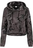 Urban Classics Ladies Camo Cropped Hoody-Sudadera con capucha Mujer Dark Camo Small