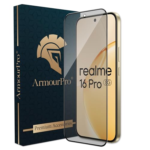 Image of ArmourPro Anti Glare Matte Tempered Glass for Realme 16 Pro - Anti Fingerprint Screen Protector, 9H Scratch Resistant, Smooth Touch, Edge-to-Edge Full Coverage