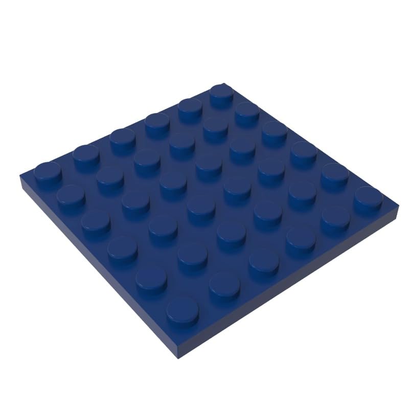 3958 Foundation Plate Plate 6x6 10 Pieces GDS-523 Compatible with Lego Building Blocks Color:Dark Blue — image 1