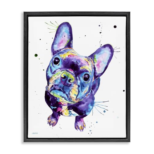 French Bulldog Fantasy Portrait, 17 x 21 Inch Canvas in Floater Frame