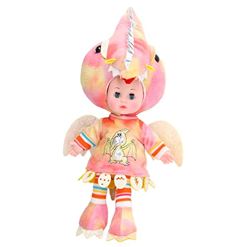 Peluche dinosaure rose 40 cm pour calmer les pleurs de bébé grâce à sa chanson douce