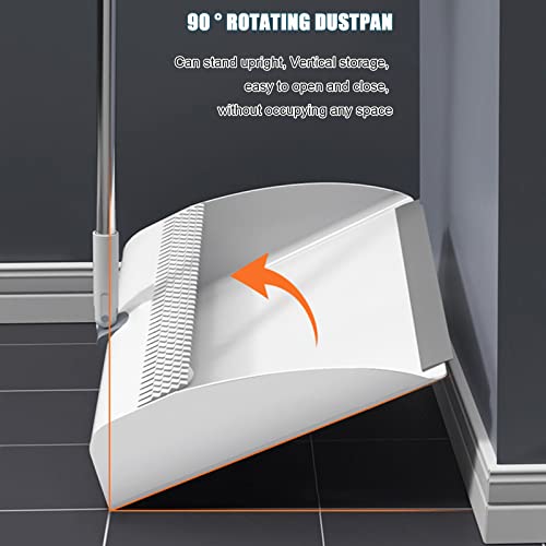 YEDECOR Kehrschaufel- und Besen-Sets, Langstieliger Besen und Kehrschaufel, Weiche Kehrbürste mit aufrechter Kehrschaufel-Kombination für die Reinigung der Küche im Innen- und Außenbereich,Khaki – Bild 8