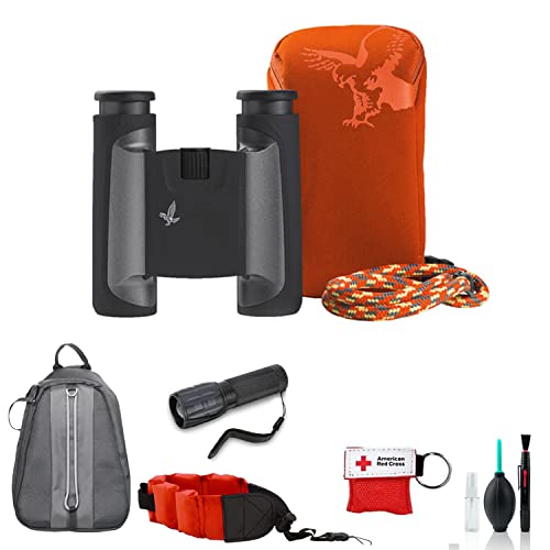 Swarovski 8X25 Cl Pocket Binoculars (Anthracite, Mountain Accessories Package) 46153 Lightweight, Fog & Waterproof Binocular - Kit With Deluxe Backpack + More #TOP13