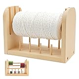 HAND U JOURNEY Wooden Spools Holder with 3 Thread Spool/Multifunctional Beech Thread Rack Organizer...