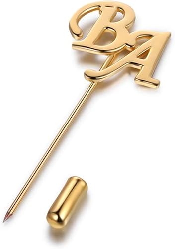 Broche de nombre personalizado para mujer, alfileres de traje para hombres con letras de monograma, broche personalizado de solapa para hombres y