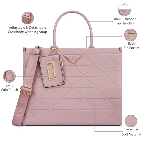 Image of Lavie Luxe Women's Lisa Box Satchel Handbag | Satchel Bag for Work | Ladies Purse | Stylish Shoulder Bag | Gift For Women