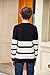 Arshiner Boys Knit Sweater Kids Pullover Striped Long Sleeve Color Block Crewneck Casual Sweater for Boy Black 5-6 Years