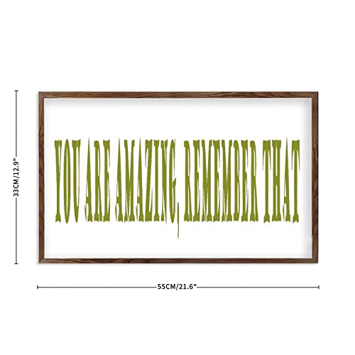 Décoration murale moderne en bois durable cadre rustique avec message gravé - 2