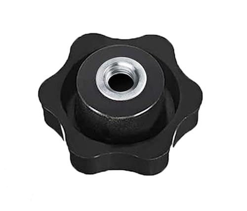 Yitobici Sternmutter, M10 Klemmmutter, 10 Stück, Schwarz, Kunststoff mit Eisen, 50 mm, Innengewinde M10, Klasse 6g, für Möbel und Industrie