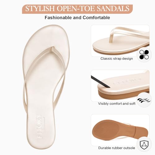 Image of FITORY Womens Flip Flops Fashion Casual Thong Walking Slide Summer Sandals