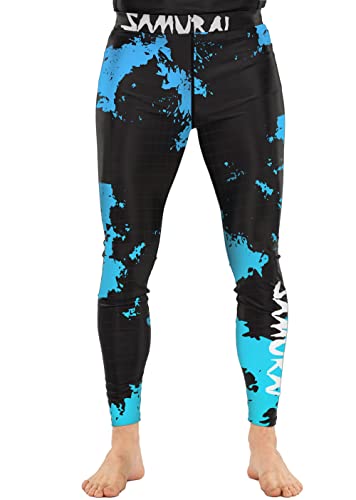 Men‘s Camo Samurai Jiu Jitsu Spats Compression Pants Multi-Sport