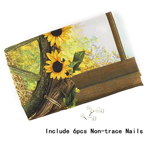 Meunear Fall Forest Tapestry Thanksgiving Pumpkins Sunflower Maple Leaves Autumn Tapestry Wall Hanging For Bedroom Fall Tree Nature Scenery Aesthetic Tapestries Living Room Dorm College 60X40Inches #TOP3