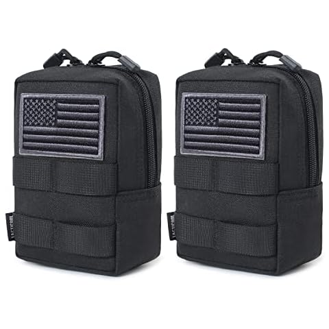 2 Pack Molle Pouches - Tactical Compact Water-Resistant EDC Pouch Cover