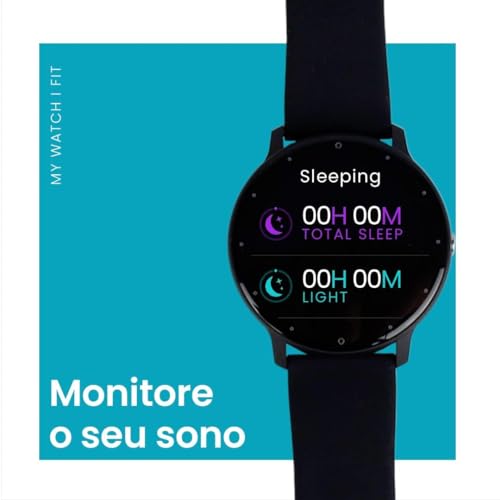 Relógio Inteligente Redondo W28 Pro com NFC, Monitor de Atividade Física e Frequência Cardíaca, Pret