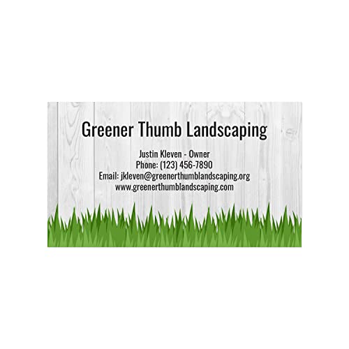 Personalized Lawn Service Business Cards / 100 Custom Yard Care Business Cards / 2' x 3.5' Flat Landscaping Company Card Pack/Made In The USA