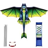 Riesiger – Großer Tierdrachen tragbar mit Griff und 100 m langem Draht, Strandspiele für die Familie – für Erwachsene Familie Jugendliche Entspannung Hinterhof Garten