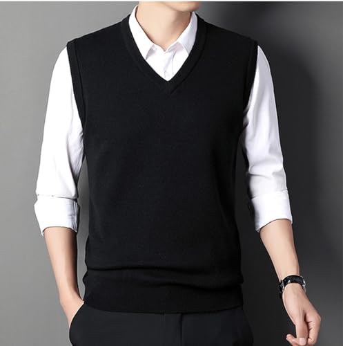 Mens Cable Knit Sweater Vest V Neck Knitted Pullover Slim Fit Sweater Vests M-4XL2