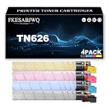 FKESABJWQ Cartucce Toner TN626 per Konica Minolta Bizhub C450i C550i C650i Stampanti, TN626K TN626C TN626M TN626Y Ricambio Cartuccia Toner,4 Colors-1 Pack