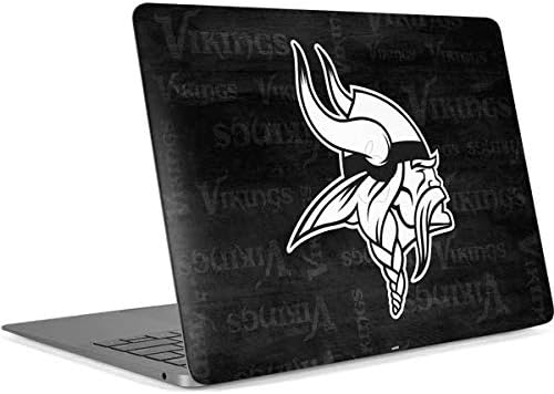 Skinit Decal Laptop Skin Compatible with MacBook Air 13in Retina (2018-2019) - Officially Licensed NFL Minnesota Vikings Black & White Design