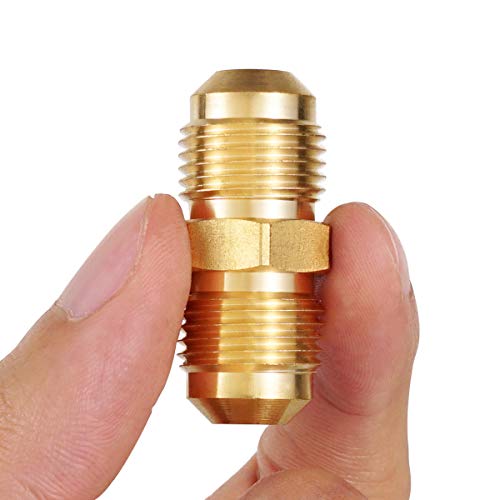 Breezliy 3/8" Male Flare x 3/8" Male Flare Connector Gas Adapter Union Brass Tube Coupler Pipe Fitting (2PCS) by Breezliy - Image 5