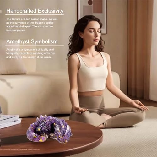 Estatua Dragón de Piedra Natural para Decoración de Mesa miniatura 5