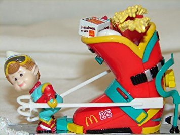 Downhill Delivery McDonald's Food in Ski Boot 1996 Enesco Christmas ornament