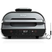 Ninja | Indoor Grill and Air Fryer| Foodi Smart XL | 6-in-1 Grill, Air Fry, Roast, Bake, Broil, Dehydrate &amp; Crisp |Smart Th