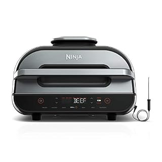 Ninja FG551 Foodi Smart XL 6-in-1 Indoor Grill and Air Fryer, 4 Qt Capacity, Black/Silver