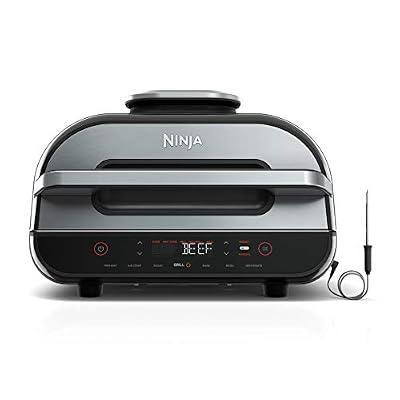 Ninja® Foodi® Smart XL 6-in-1 Indoor Grill & Air Fryer, Black/Silver, FG551