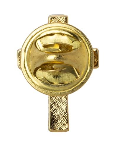 Cross Lapel Pin on a Card Gold Plated with Squeeze Pin Back2