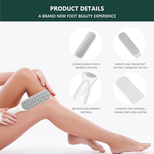 Double-Sided Metal FootFile Foot Grinder Stainless Steel Foot Trimmer Foot Brush Dead Skin Wet and Dry for Feet Care Callous Removers for Feet - Image 4